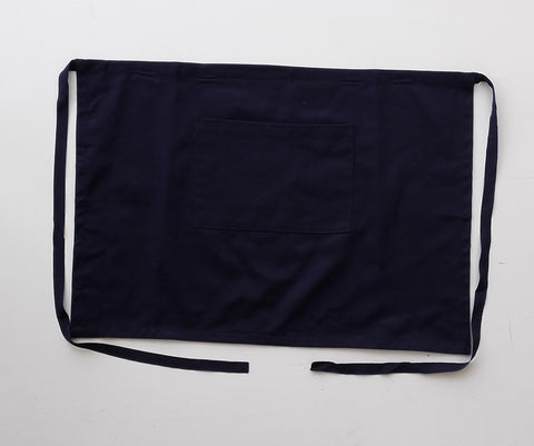 Cotton Drill Three Quarter Apron-With Pocket in Navy