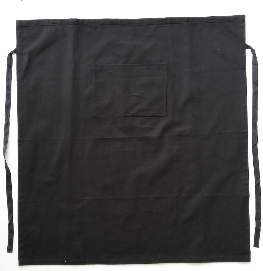 Contton Drill Continental Apron-With Pocket in Black