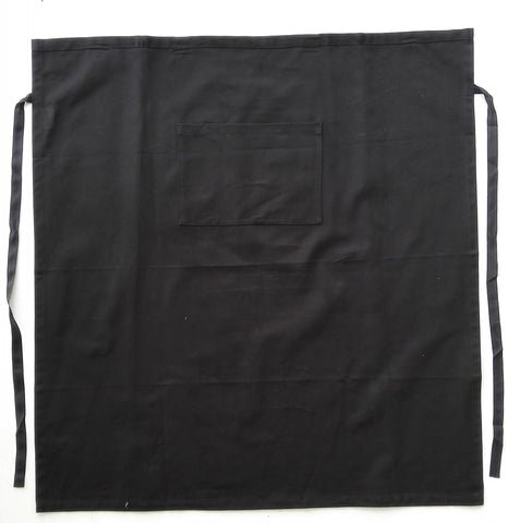 Contton Drill Continental Apron-With Pocket in Black