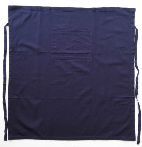 Contton Drill Continental Apron-With Pocket in Navy