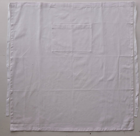 Contton Drill Continental Apron-With Pocket in White