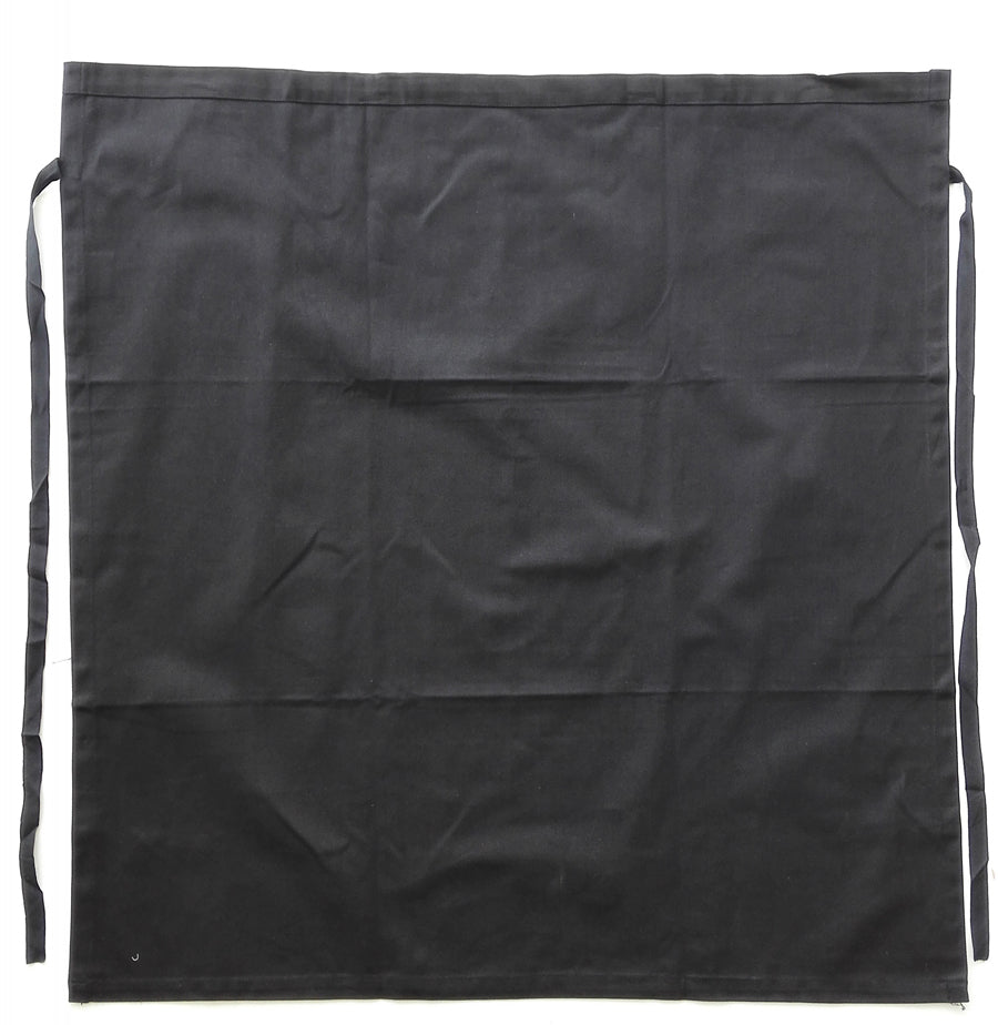 Cotton Drill Continental Apron - No Pocket in Black