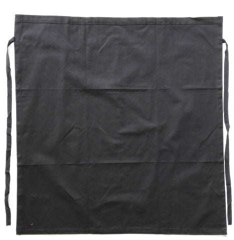 Cotton Drill Continental Apron - No Pocket in Black