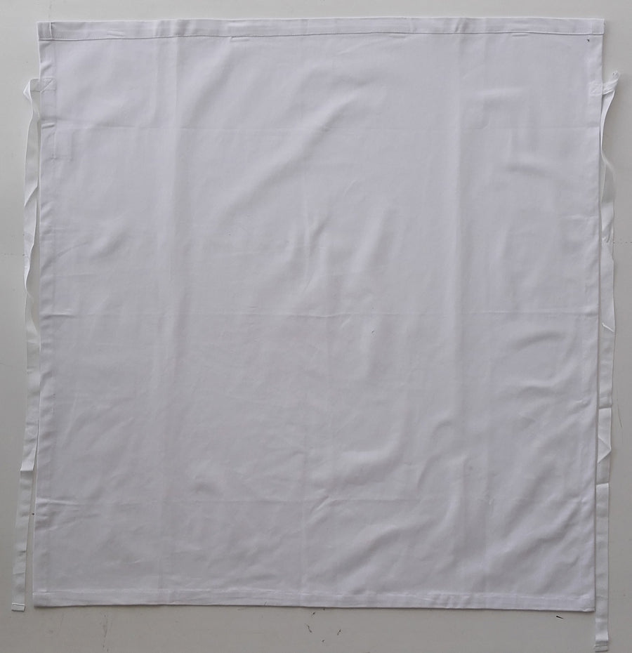 Cotton Drill Continental Apron - No Pocket in White