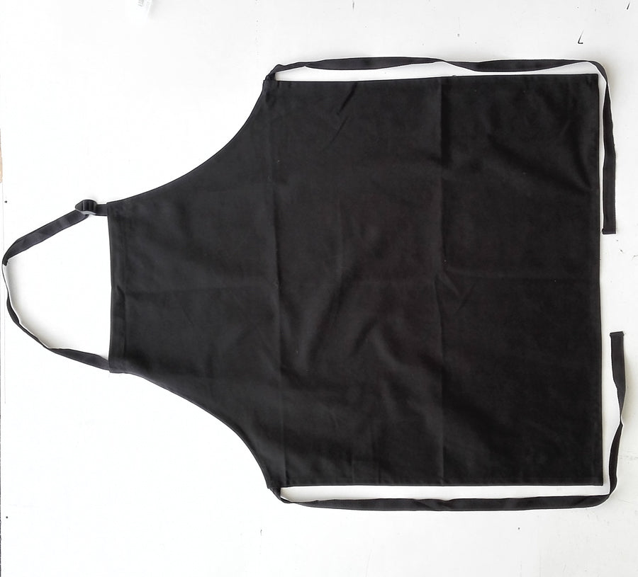 Cotton Drill Full Bib Apron - No Pocket in Black