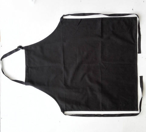 Cotton Drill Full Bib Apron - No Pocket in Black