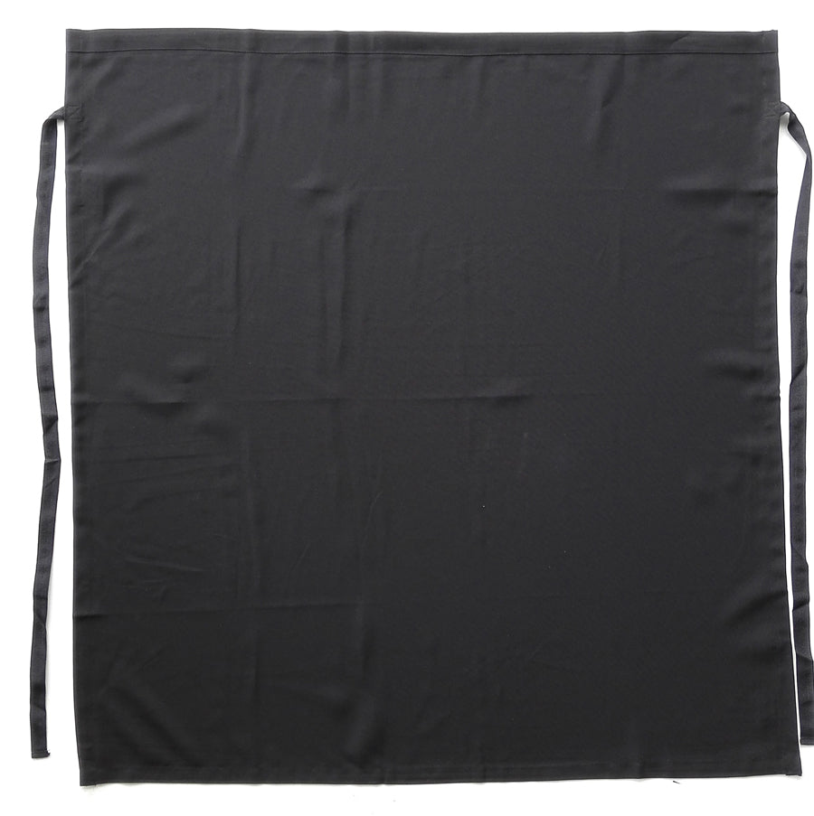 Polyester Drill Continental Apron-No Pocket in Black