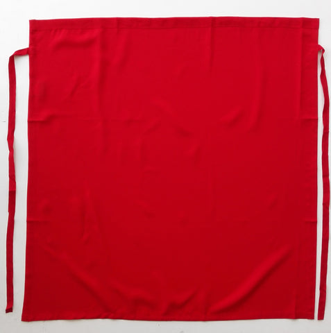 Polyester Drill Continental Apron-No Pocket in Red