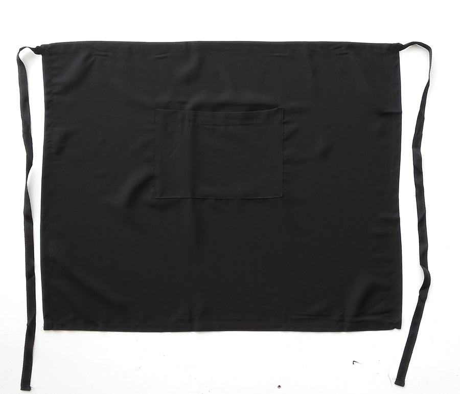 Polyester Drill Half Apron - With Pocket in Black