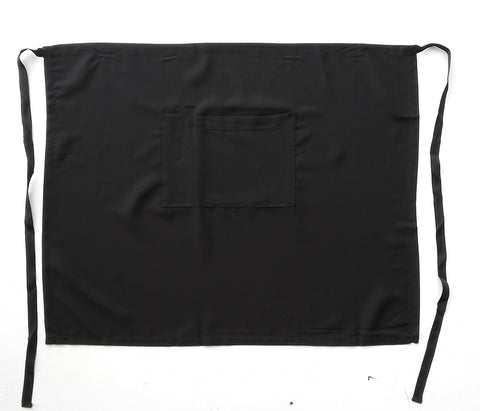 Polyester Drill Half Apron - With Pocket in Black