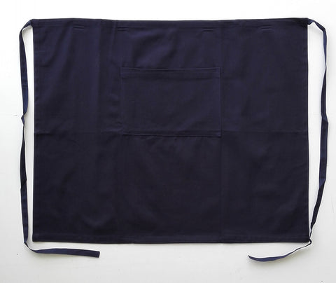 Cotton Drill Half Apron - With Pocket in Navy