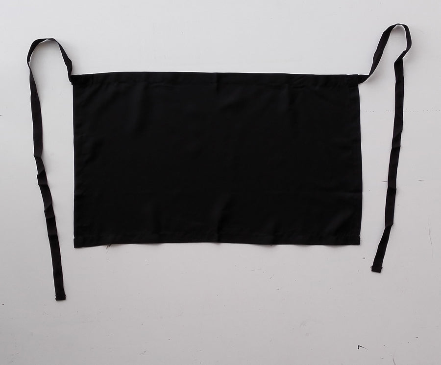 Polyester Drill Quarter Apron - No Pocket in Black