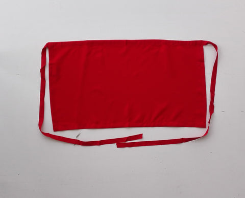 Polyester Drill Quarter Apron - No Pocket in Red