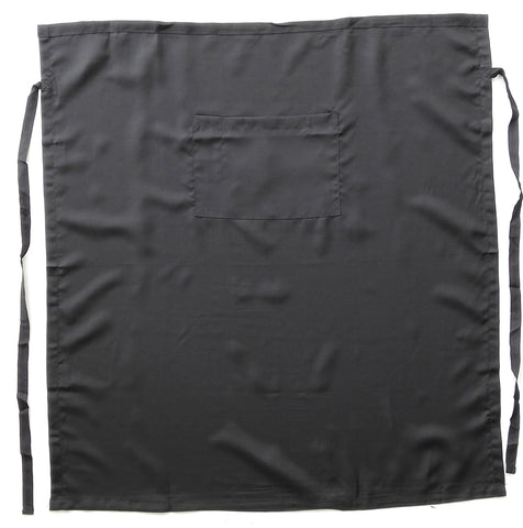 Polyester Drill Continental Apron-With Pocket in Black