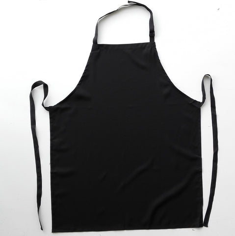 Polyester Drill Full Bib Apron - No Pocket in Black