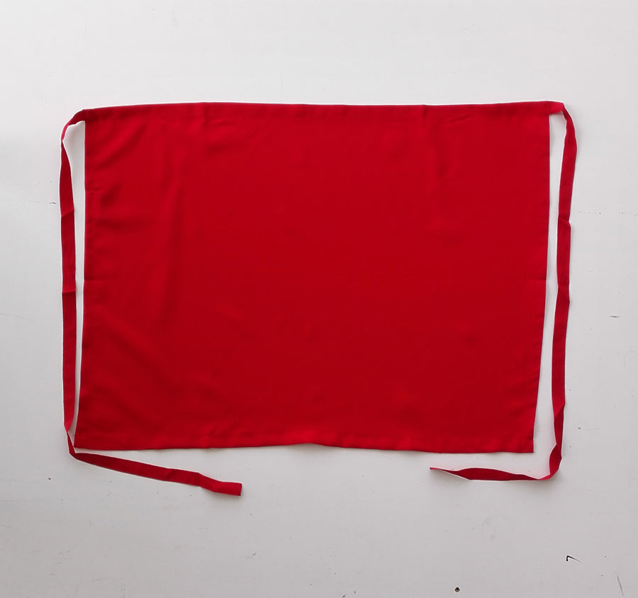 Polyester Drill Three Quarter Apron-No Pocket in Red