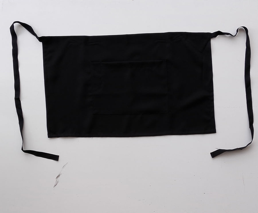 Polyester Drill Quarter Apron - With Pocket in Black