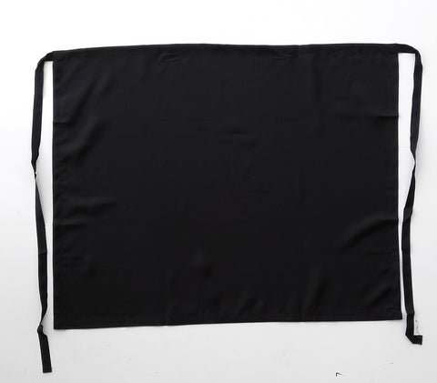 Polyester Drill Half Apron - No Pocket in Black