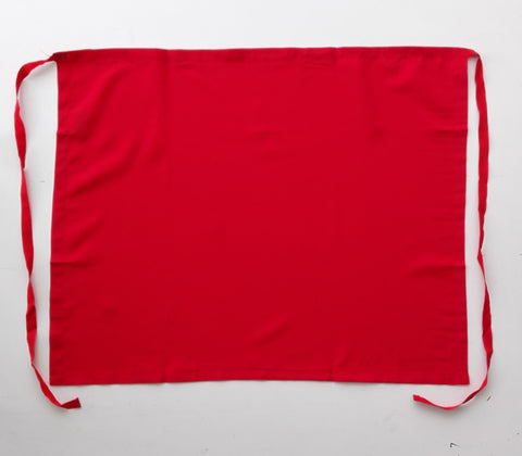 Polyester Drill Half Apron - No Pocket in Red