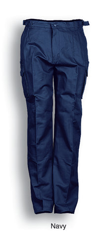 Unisex Adults Cotton Drill Cargo Work Pants in Navy