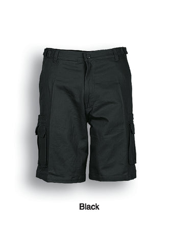 Unisex Adults Cotton Drill Cargo Shorts in Black