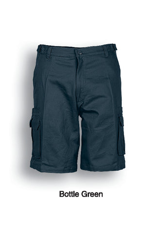 Unisex Adults Cotton Drill Cargo Shorts in Bottle Green
