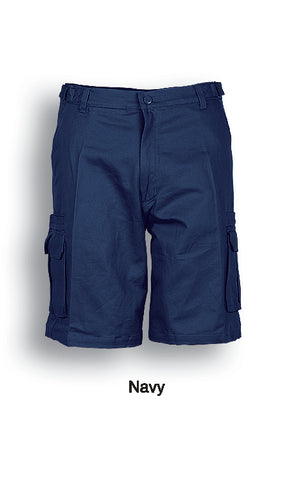 Unisex Adults Cotton Drill Cargo Shorts in Navy