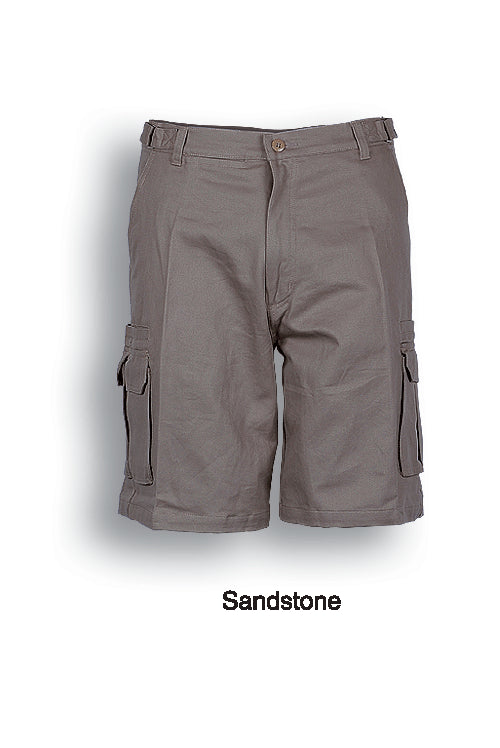 Unisex Adults Cotton Drill Cargo Shorts in Sand