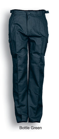 Unisex Adults Cotton Drill Cargo Pants in Bottle Green