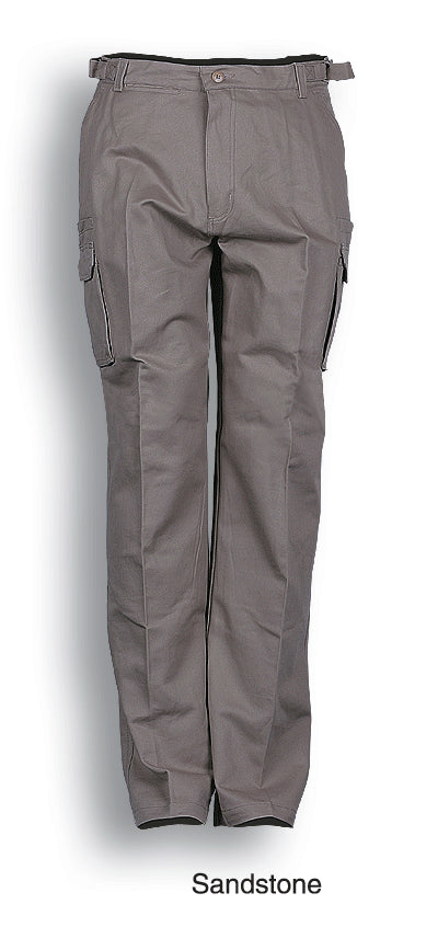 Unisex Adults Cotton Drill Cargo Pants in Sand