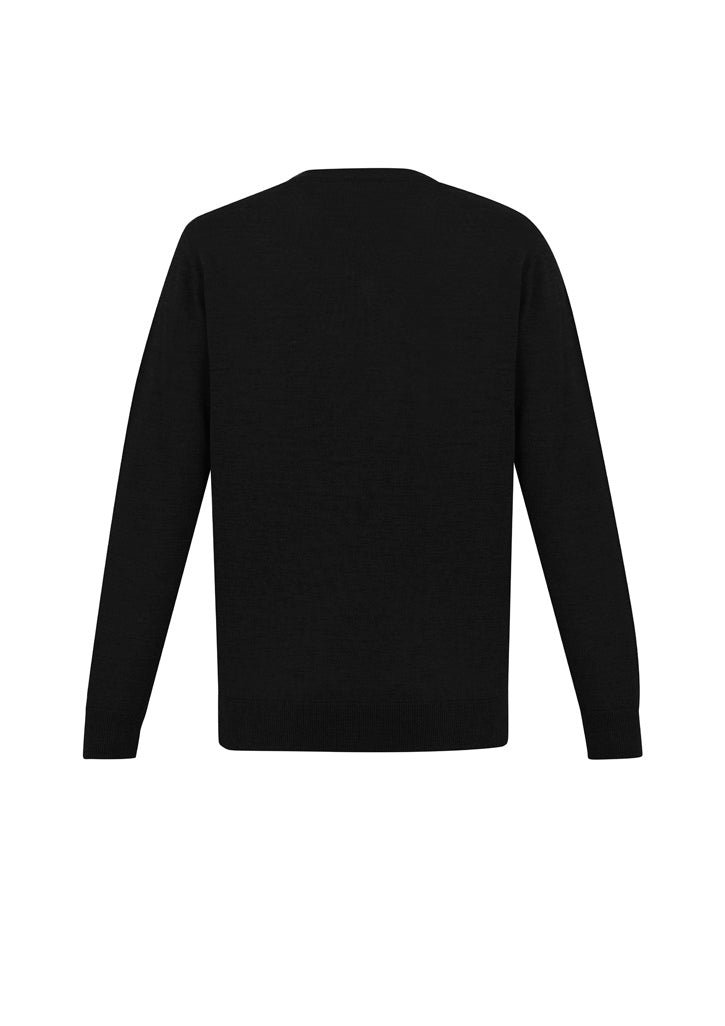 Roma Mens Knit Pullover Black back view