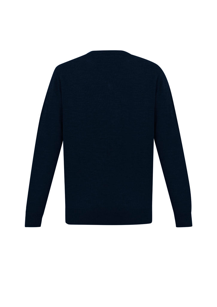 Roma Mens Knit Pullover Navy back view