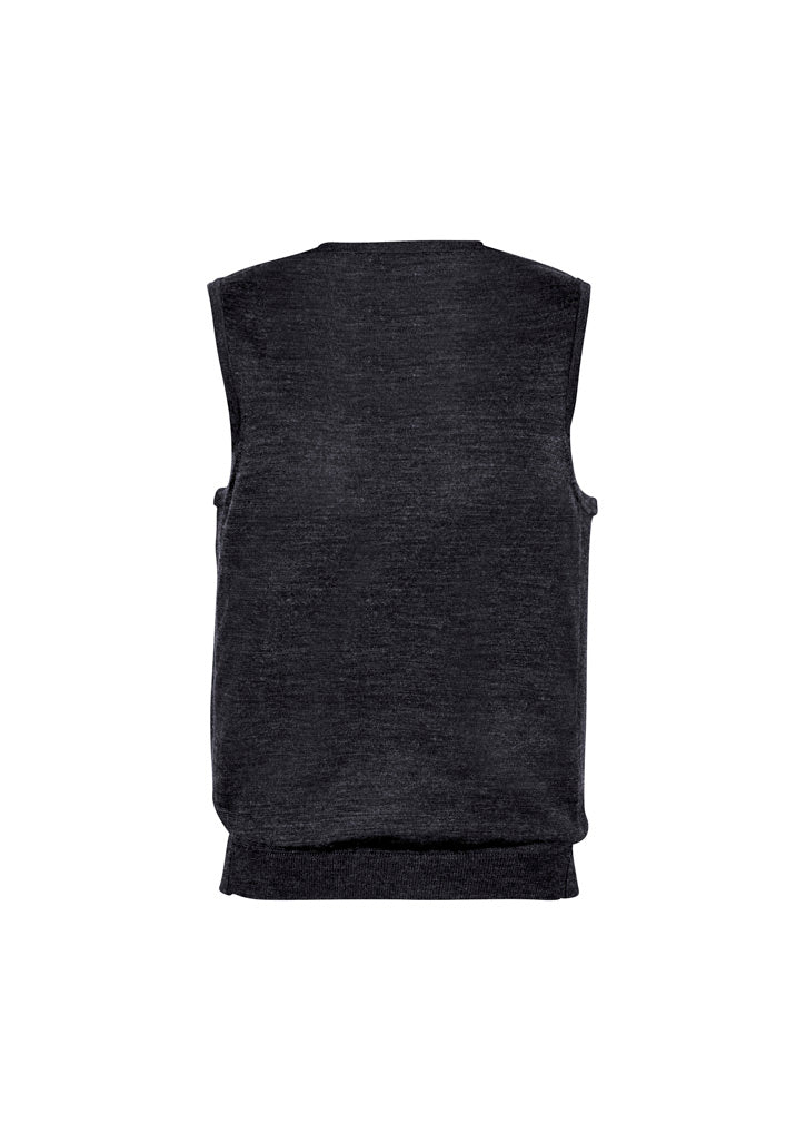 Milano Mens Vest Charcoal back view