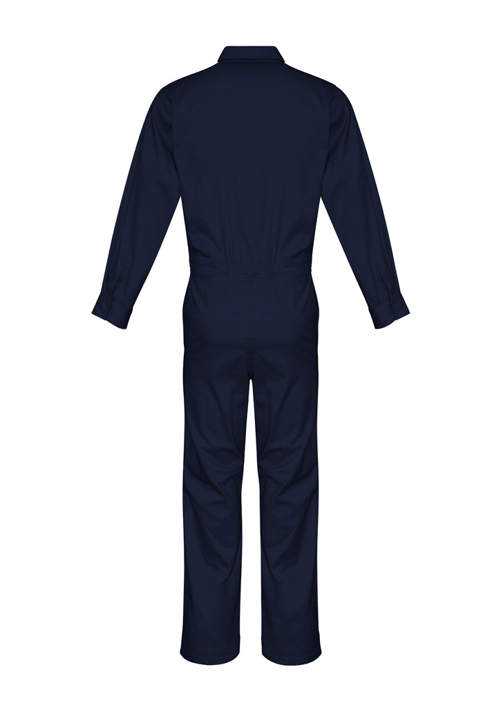 Mens Lightweight Cotton Drill Overall Navy back view