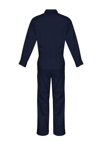 Mens Lightweight Cotton Drill Overall Navy back view