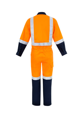 Mens TTMC-W23 Cotton Overall Orange/Navy back view