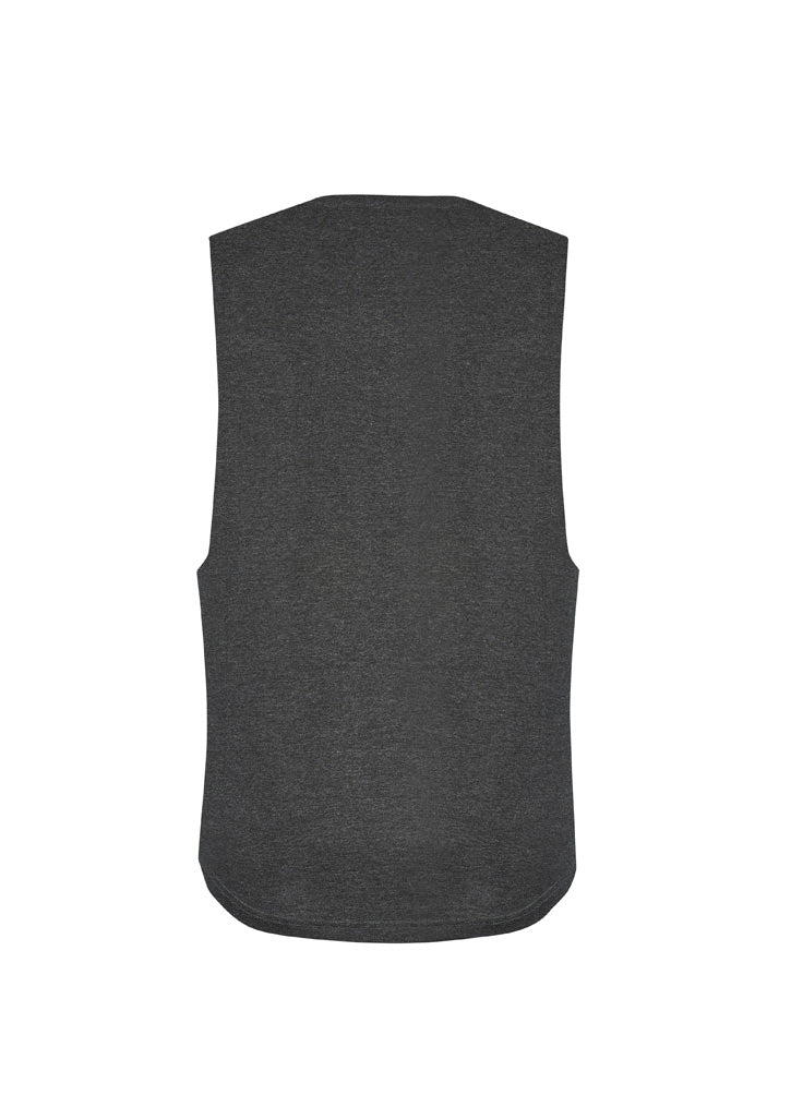 Mens Streetworx Sleeveless Tee Charcoal Marle back view