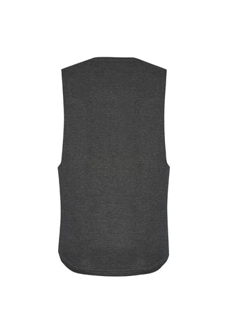 Mens Streetworx Sleeveless Tee Charcoal Marle back view