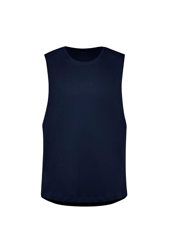 Mens Streetworx Sleeveless Tee Navy front view