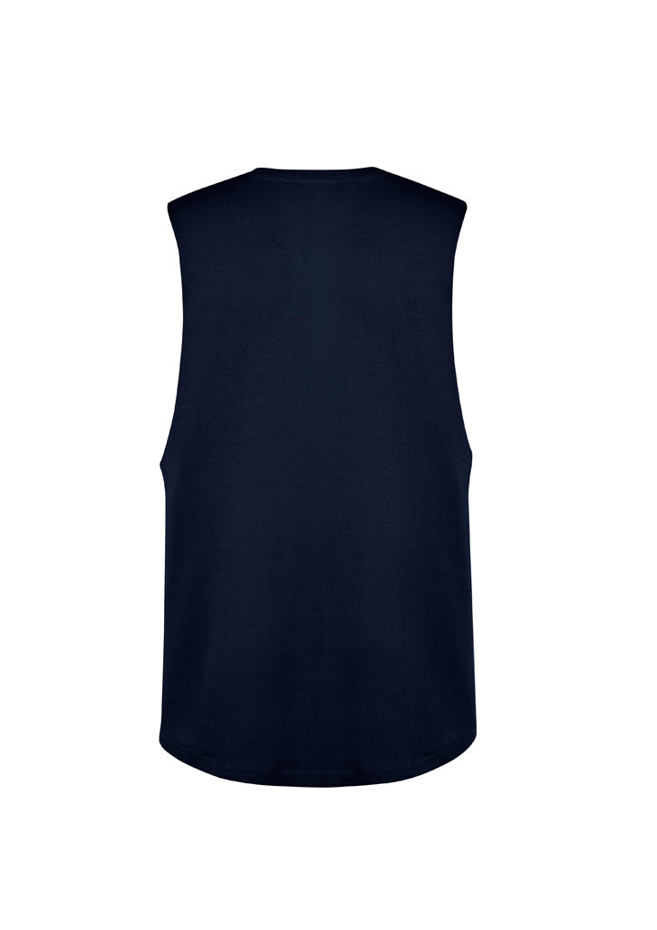 Mens Streetworx Sleeveless Tee Navy back view