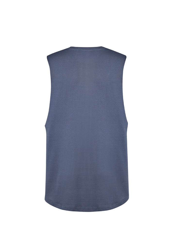Mens Streetworx Sleeveless Tee Petrol Blue back view