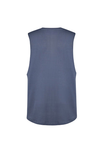 Mens Streetworx Sleeveless Tee Petrol Blue back view