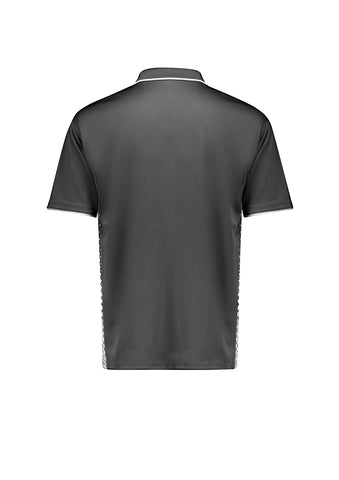 Mens Spark Short Sleeve Polo Charcoal/White back view
