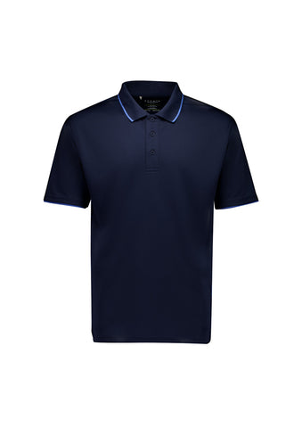 Mens Spark Short Sleeve Polo Navy/Blue front view