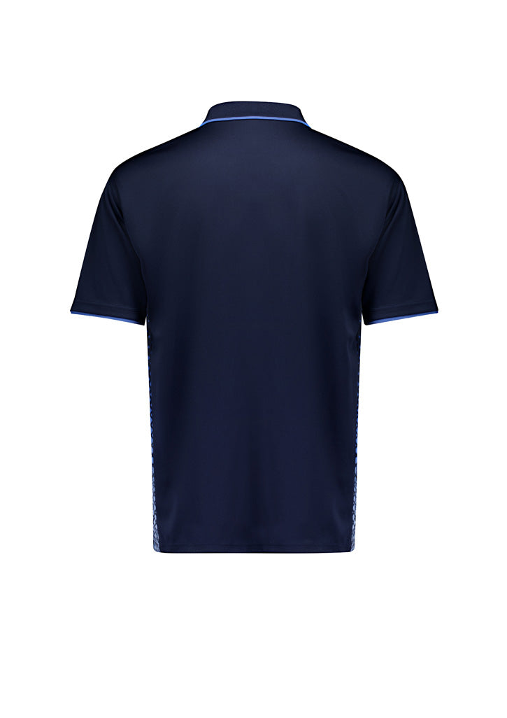 Mens Spark Short Sleeve Polo Navy/Blue back view