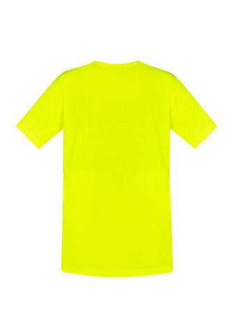Mens Hi Vis Short Sleeve Tee Yellow back view