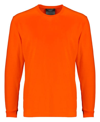 Mens Hi Vis Long Sleeve Tee in Orange