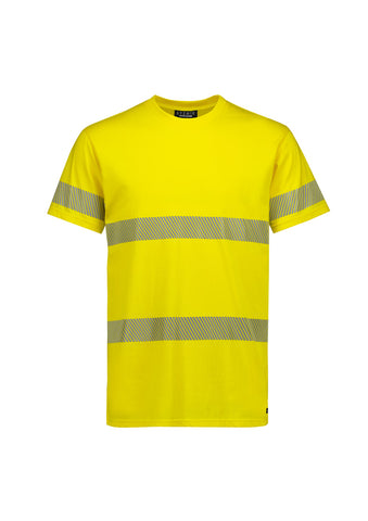 Mens Hi Vis Segmented Tape Cotton Tee-ZH510-syzmik-0