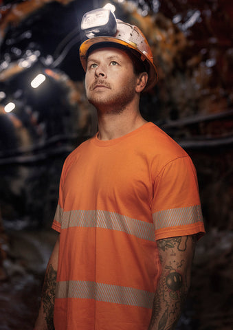 Mens Hi Vis Segmented Tape Cotton Tee-ZH510-syzmik-1