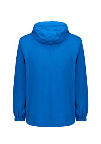 Unisex Super Light Packable Rain Jacket Cobalt back view